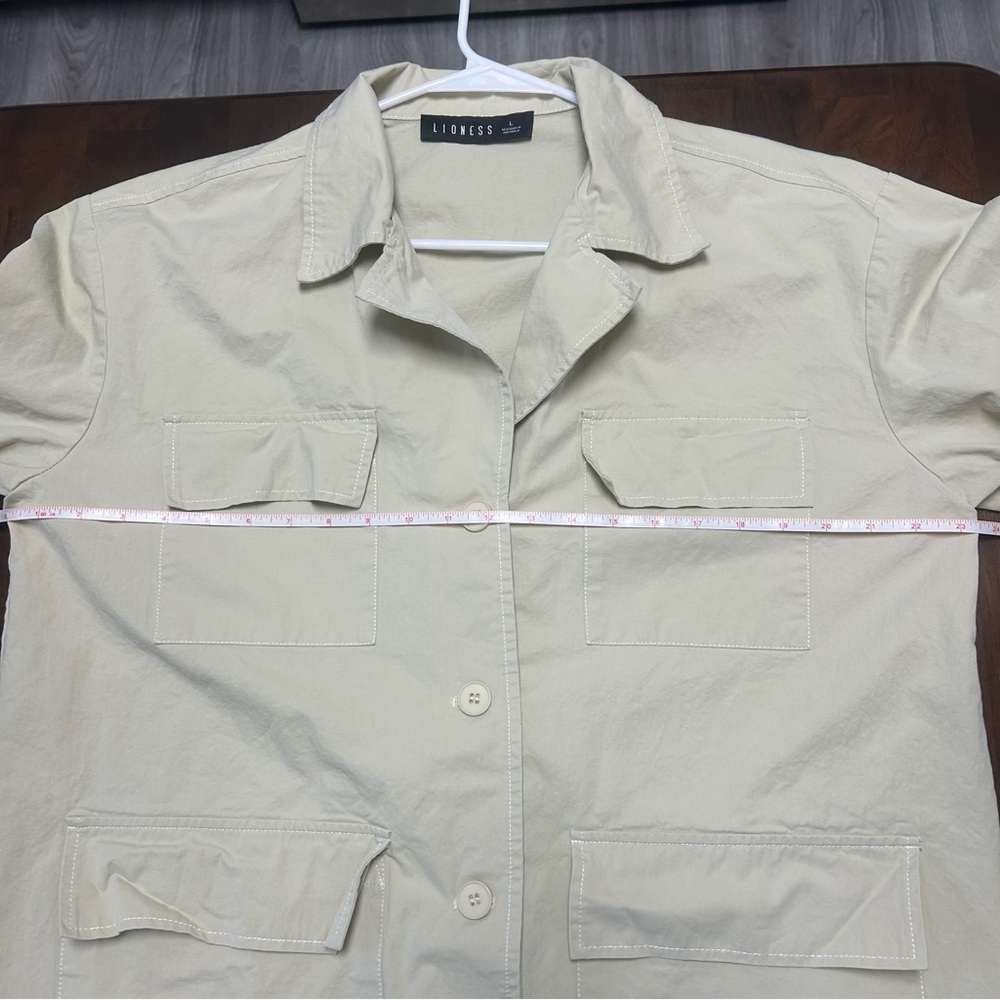 Lioness Giselle Trench Coat Mini Dress in Beige without tie belt Size L - Picture 16 of 16